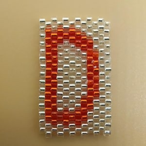 Patrones de abalorios para letras mayúsculas individuales del alfabeto Patrones de puntada peyote LETRA D