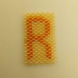 Padrões de miçangas para alfabeto Letras maiúsculas individuais Padrões de ponto peiote Letra R