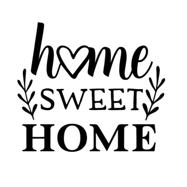 Home sweet home DECAL ONLY • DIY decor • porch sign • entryway • camper decal • housewarming gift • tiered tray decor