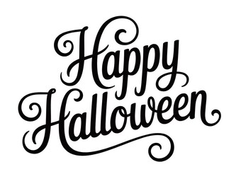 Happy Halloween Vinyl Decal: Spooky Porch Sign Decoration