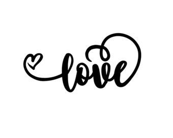 Love Heart Vinyl Decal: Valentine's Day Decor