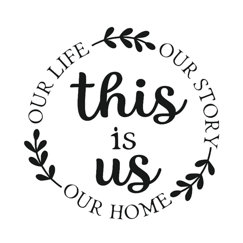 This is Us Decal Round DIY Sign Door Hanger Decor Farmhouse Country