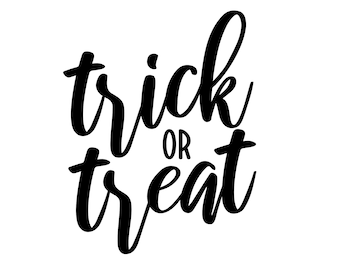 Trick or Treat Vinyl Decal: Halloween DIY Decor