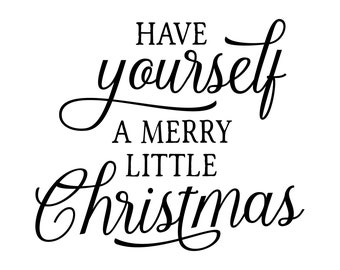 Merry Little Christmas Vinyl Decal • DIY Holiday Sign