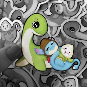 Nessie, Slark, and Pachimari Sticker (Apex Legends, Dota2, and Overwatch)