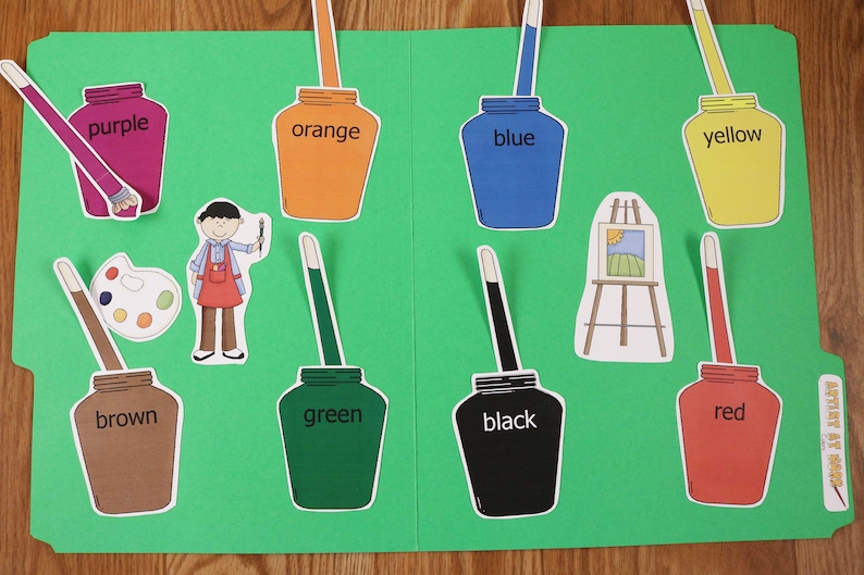 264 Printable File Folder Games For Preschool Kindergarten Etsy