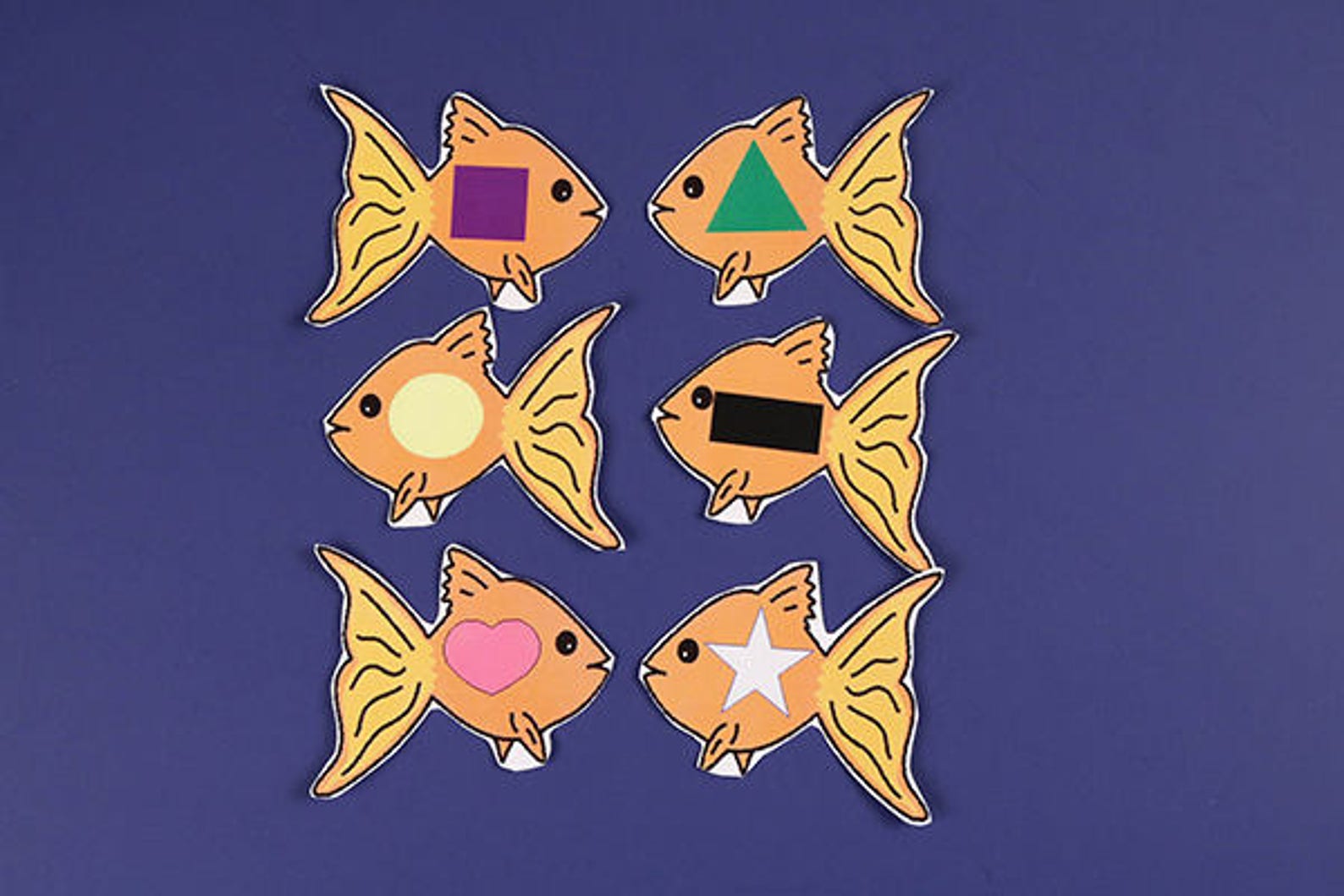 Shape Matching Fish Shapes Printable File Folder Game PDF Download