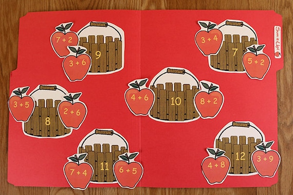 addition sum it up printable file folder game pdf download etsy
