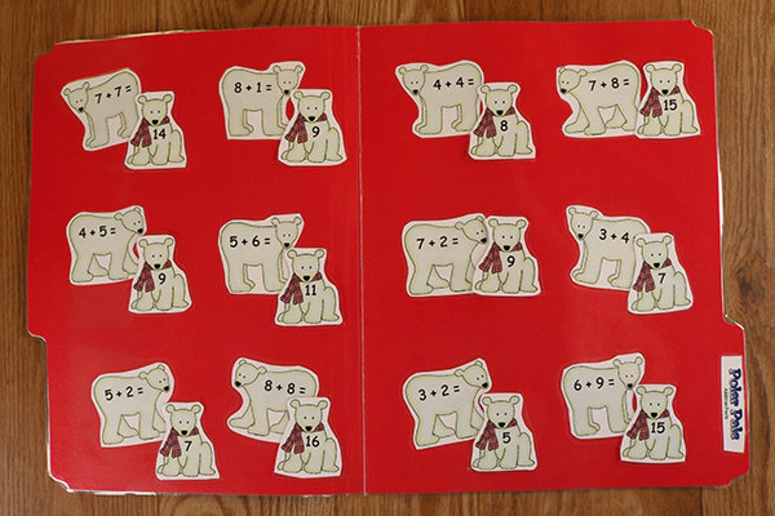 Addition Fact Families 010 Multi Folder Set Polar Pals Printable File