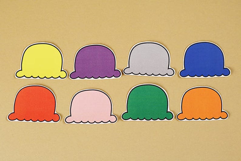 color matching ice cream colors printable file folder game etsy