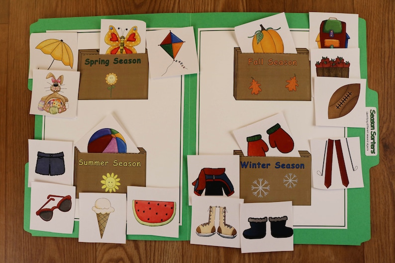 264 Printable File Folder Games for Preschool Kindergarten Etsy
