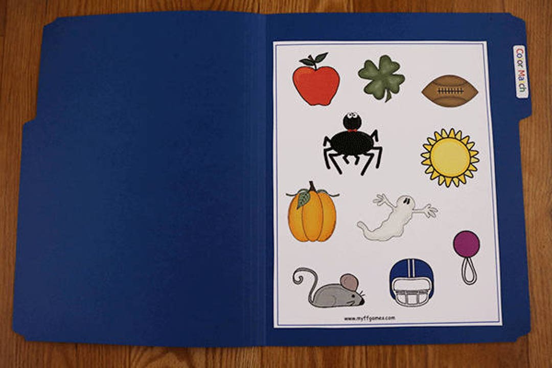 Color Matching Color Match Printable File Folder Game PDF Download
