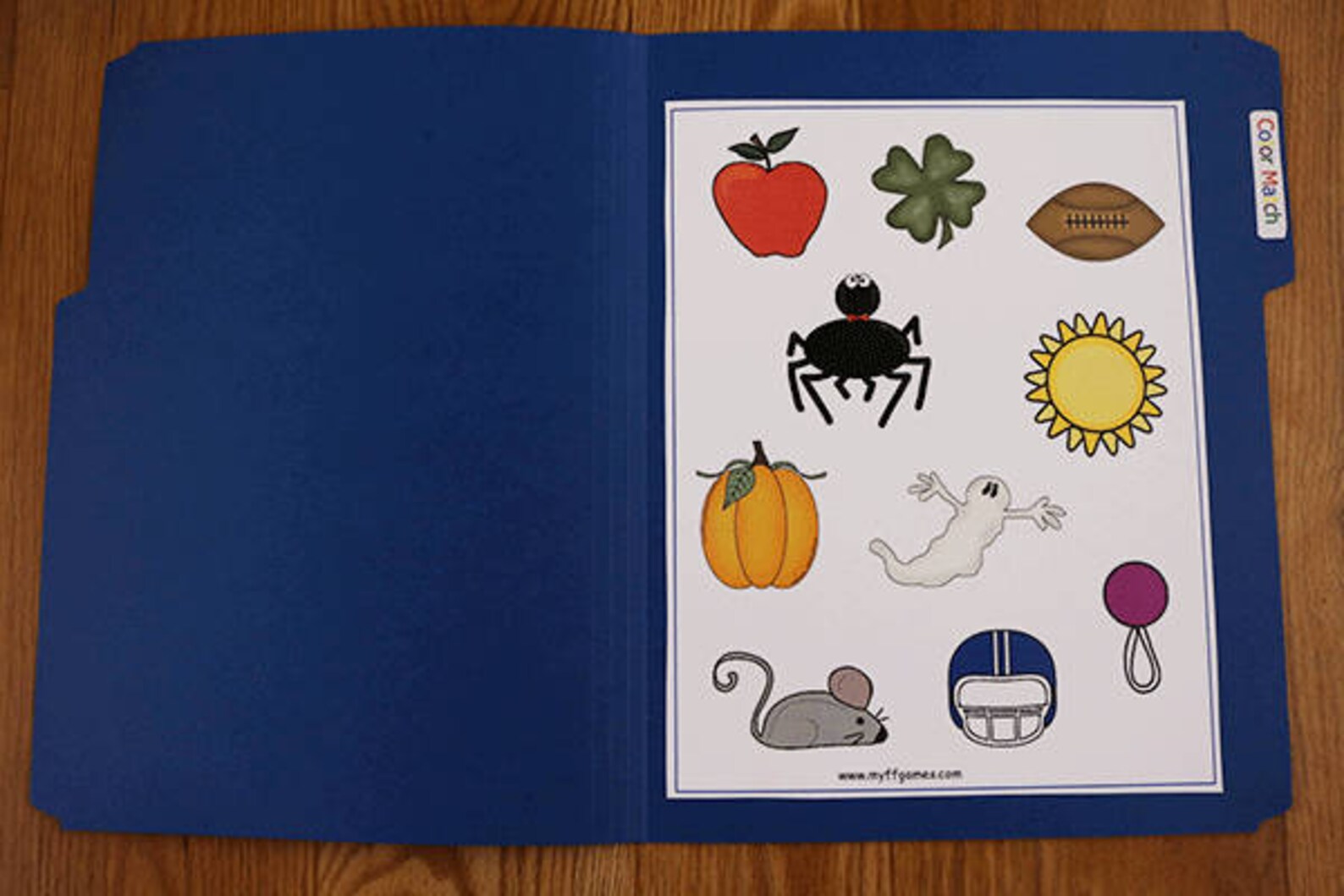 Color Matching Color Match Printable File Folder Game PDF Download Preschool Kindergarten
