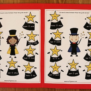 Woordenboekgidswoorden -Magic Show- Bestandsmapspel -Afdrukbare PDF-download - 2e 3e 4e leerjaar