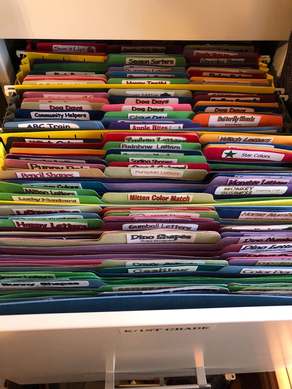 264 printable file folder games for preschool kindergarten etsy