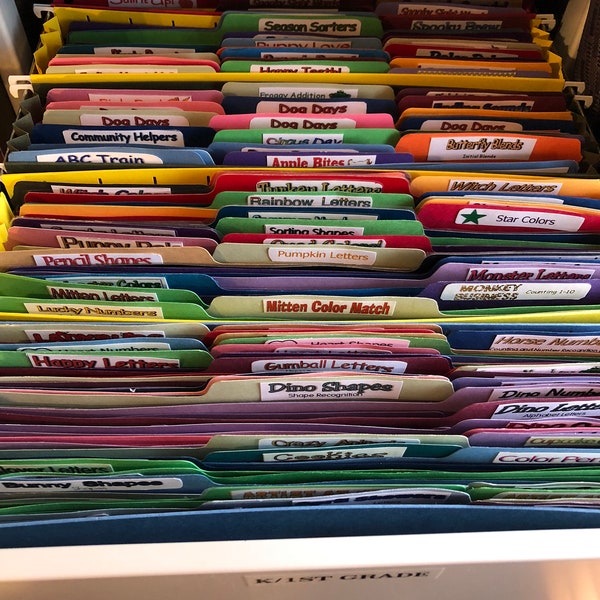 264 Printable File Folder Games For Preschool Kindergarten - 4th Grade