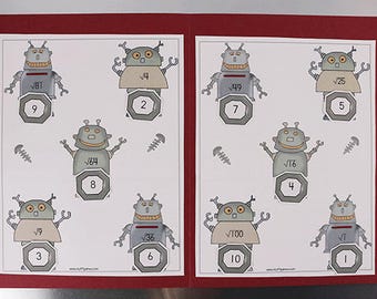 Robot Math Game - Etsy