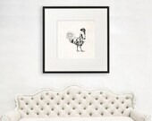 Chicken Wall Art, Large Chicken Wall Art, Gift For Scientist, Science Lover Gift, Ornithologist Gift, Science Illustration, Hen Image, 1084