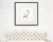 Dalmatian Pelican Art, Large Pelican Wall Art, Scientist Gift, Science Lover Gift, Science Geek, Ornithologist Gift, Science Model, 1064