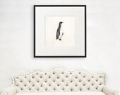 Penguin Wall Art, Large Penguin Wall Art, Scientist Gift, Science Lover Gift, Ornithologist Gift, Science Illustration, Penguin Image, 1094