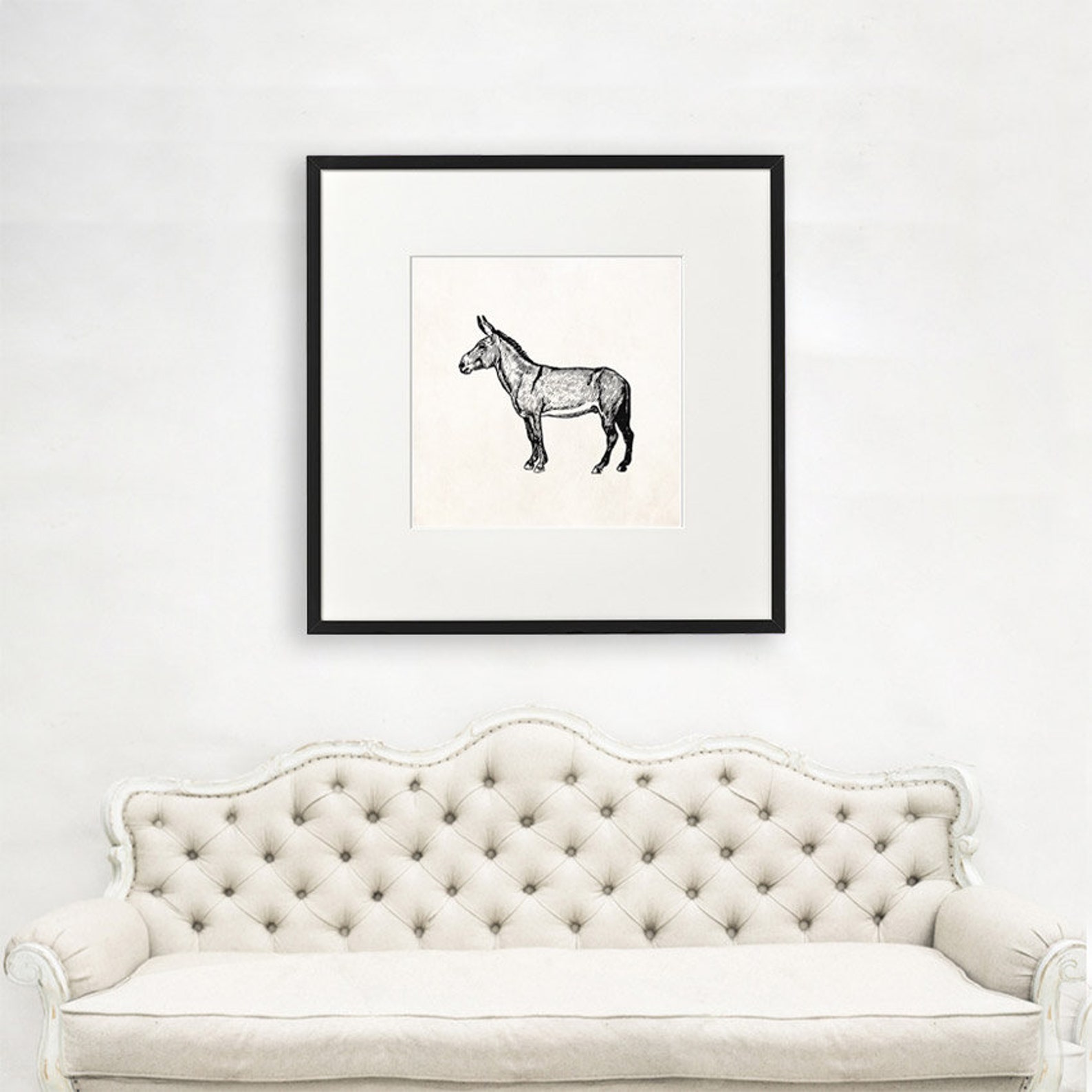 Donkey Wall Art Gift Large Donkey Wall Art Gift for Etsy