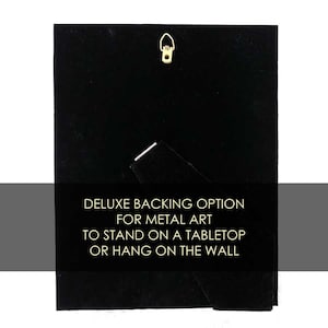 ADD-ON Metal Display Stand - Velvet Backing - Mounting Option For Metal Art Prints - Tabletop Display - Finished Back For Metal Art Prints