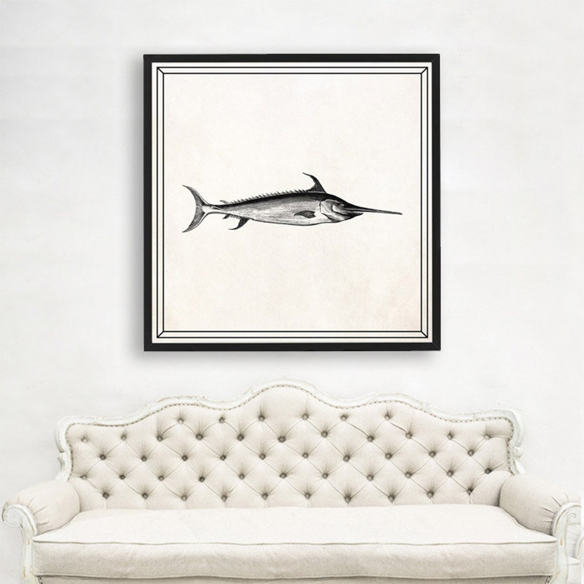 Swordfish Wall Art Large Fish Wall Art Gift for Scientist Etsy