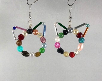 Multicolor EclectiCat Earrings A by The Elven Cat