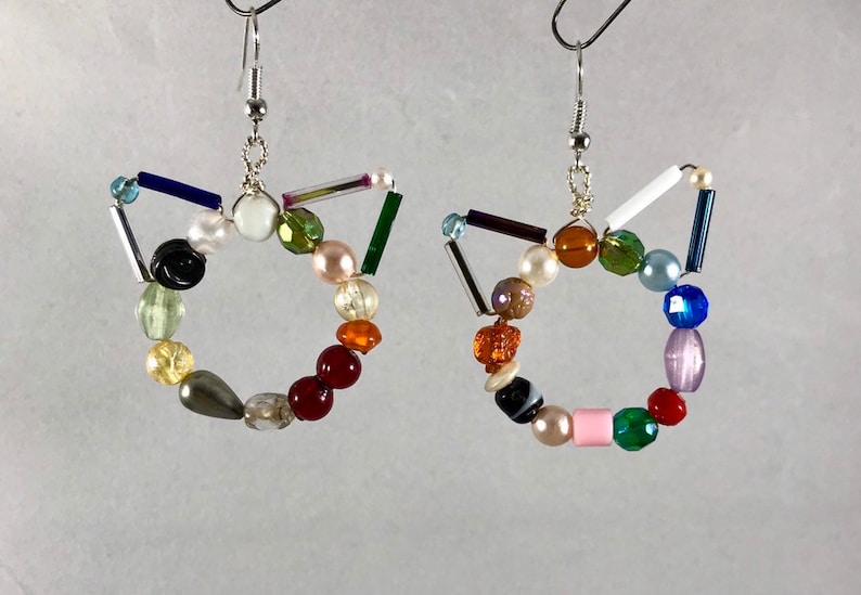 Multicolor EclectiCat Earrings B by The Elven Cat