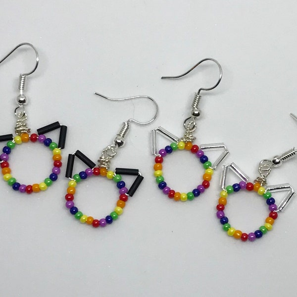 Rainbow Kitten Earrings by The Elven Cat