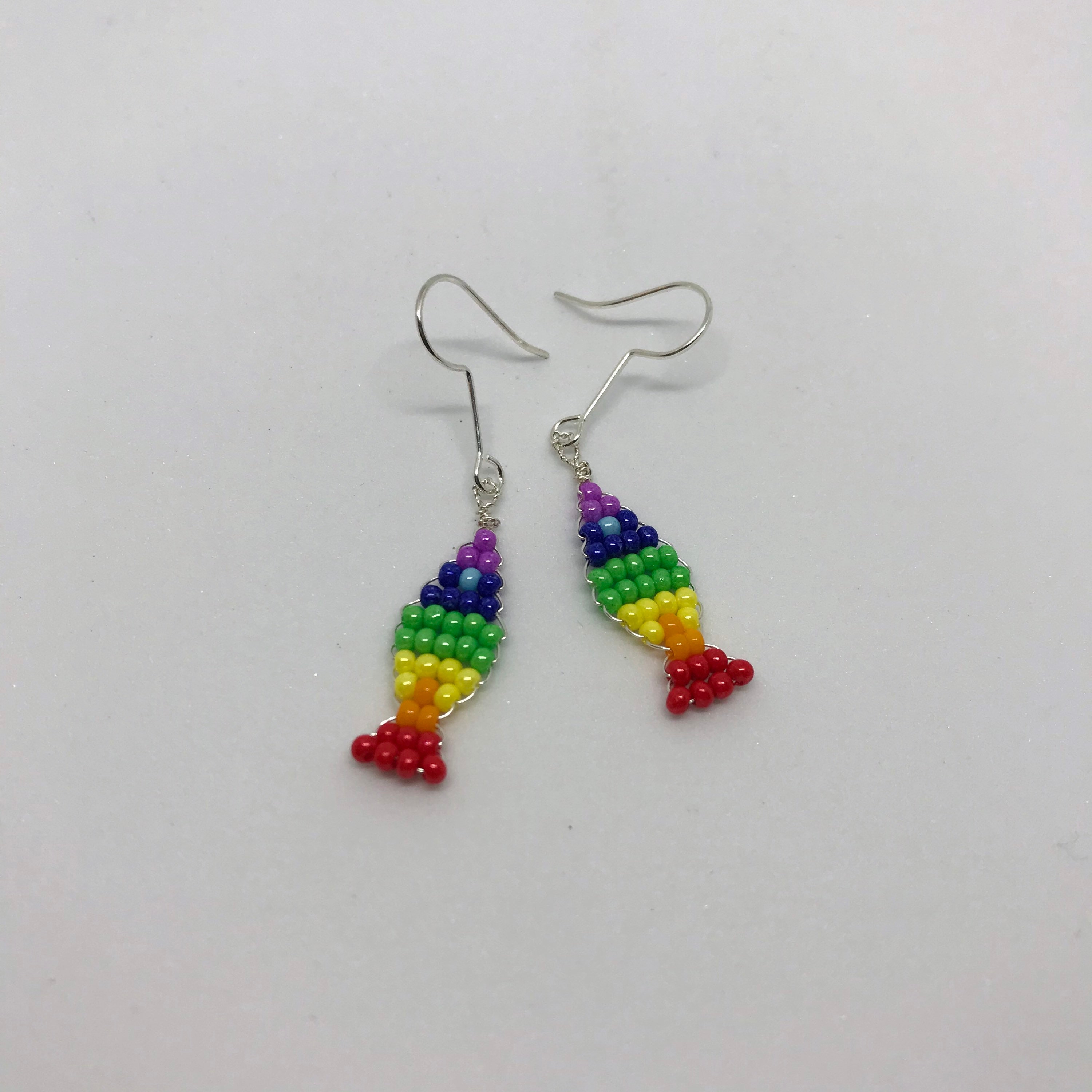 Beaded cheap fish earrings