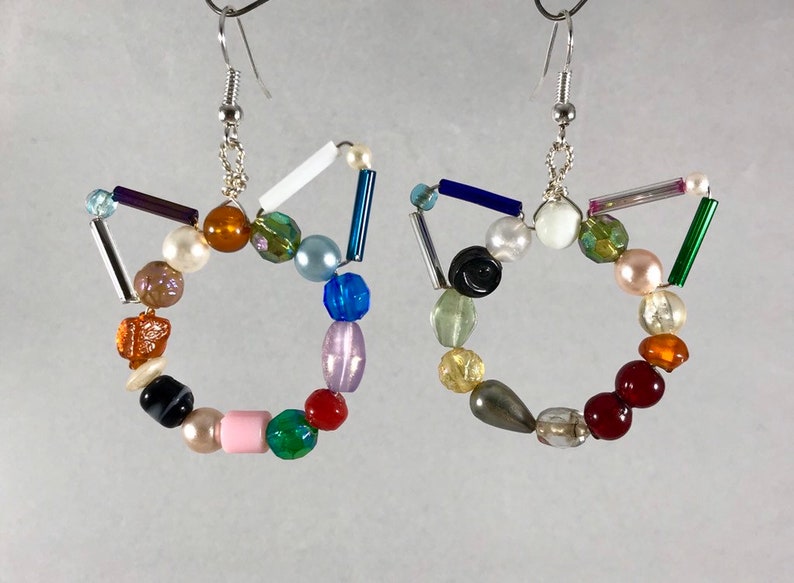 Multicolor EclectiCat Earrings B by The Elven Cat