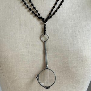 Viktorianische Sterling Silber Lorgnon Faltbrille