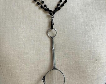 Victorian Sterling Silver Lorgnette Folding Glasses