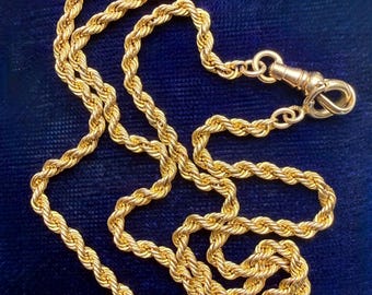 Victorian 22" Gold Filled Rope Chain Necklace