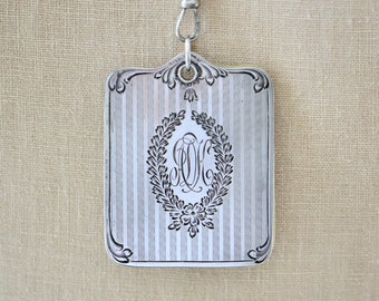 Victorian Sterling Aide de Memoire, "ADK"