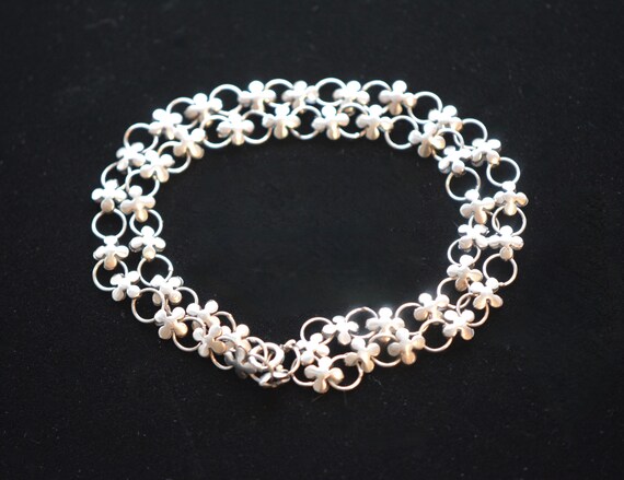 Art Deco Sterling X's Bracelet/Necklace, 1920s, Va