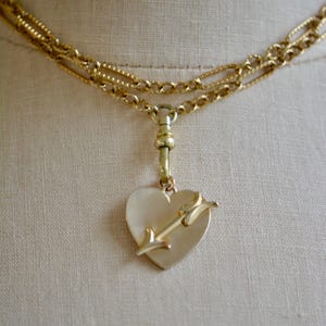 Vintage Forstner Heart Pendant with Tulip Arrow