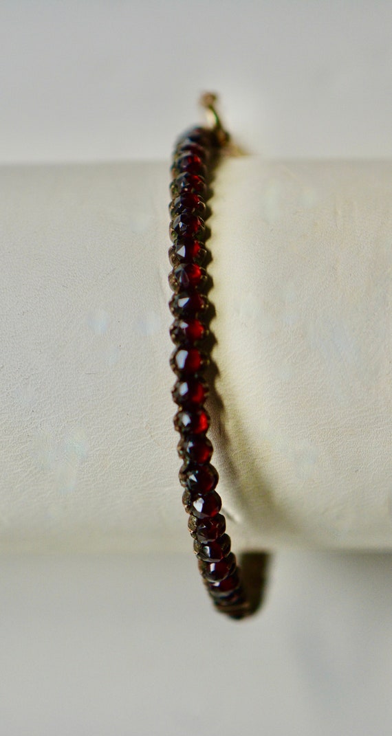 Victorian Bohemian Garnet Oval Bangle