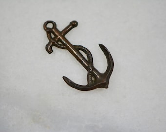 Victorian Gunmetal Anchor Charm/Fob