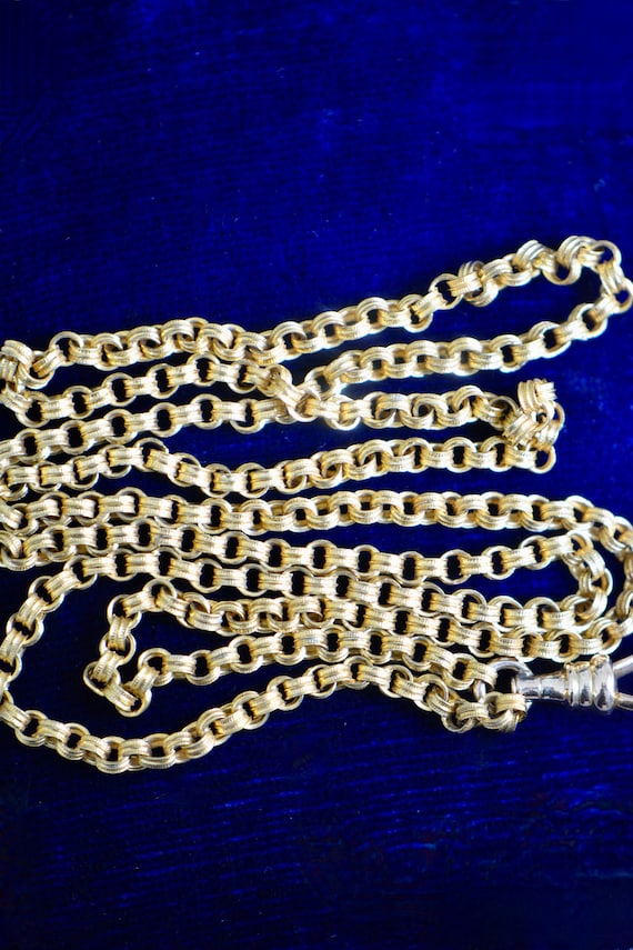 Victorian Gold Filled Double Belcher Chain, 30 3/4