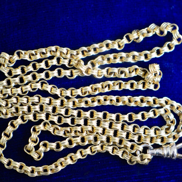 Victorian Gold Filled Double Belcher Chain, 30 3/4"