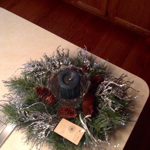ChristmasCenterpiece,Centerpiece,WinterCenterpiece,PineconeCenterpiece,CandleCenterpiece,HolidayCenterpiece