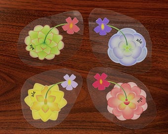 Carnivorous Pinguicula Stickers | UV DTF Waterproof Butterwort Decals | Apply Anywhere Set (4 Colors)