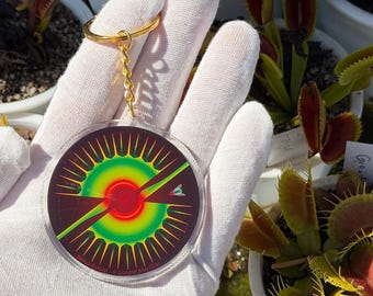 Collectible Venus Flytrap “Eye” Keychain | Abstract Carnivorous Plant Charm | Botanical Acrylic Keyring