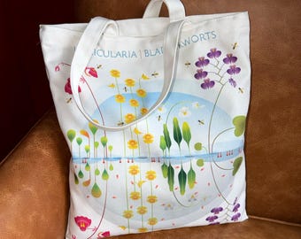 Bladderwort Botanical Tote Bag | The "Orchids of Carnivorous Plants" | Double-Sided Cotton Tote for Plant Lovers