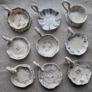 Handmade ceramic tea light candle holders