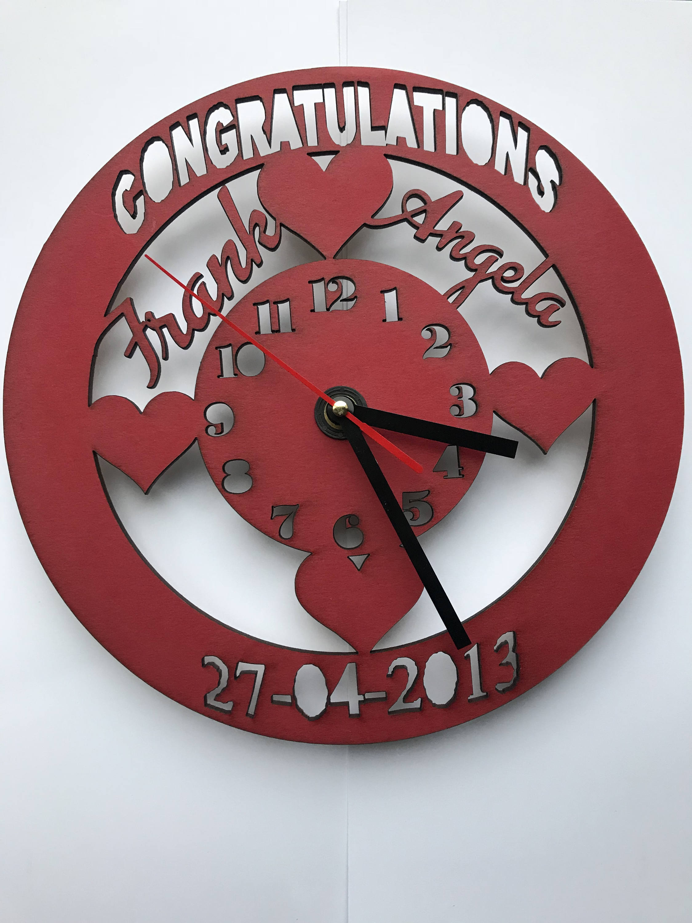 Personalised Wedding/Anniversary Clock Etsy