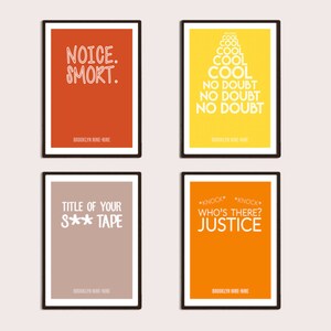 Brooklyn Nine Nine Gina Linetti Quotes 4 Pack Posters Print Etsy