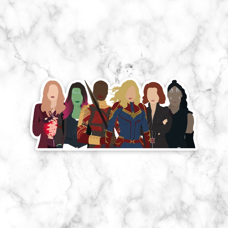 Female Avengers Sticker Laptop Sticker Decal Girl Power Etsy